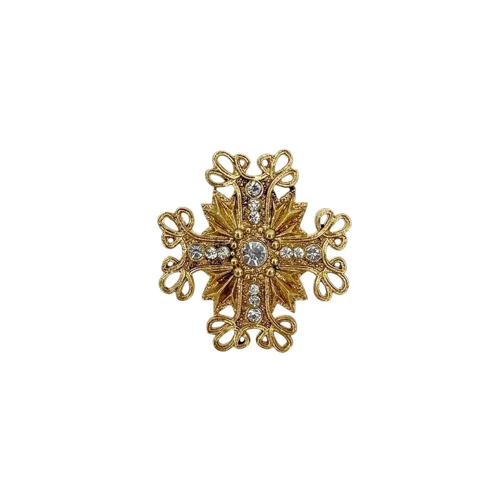 VIRGINS SAINTS & ANGELS VSA Electra Cross Ring in Gold Size 6
